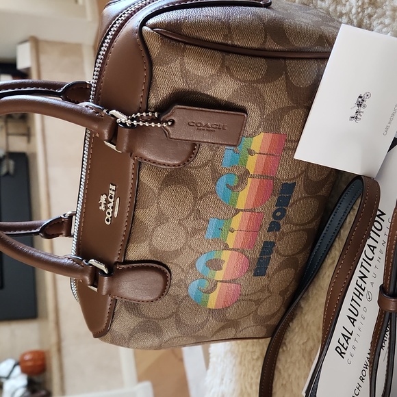 Coach Rowan Signature Rainbow Logo Satchel/Crossbody π - Picture 16 of 16